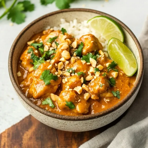 Chicken with peanut butter