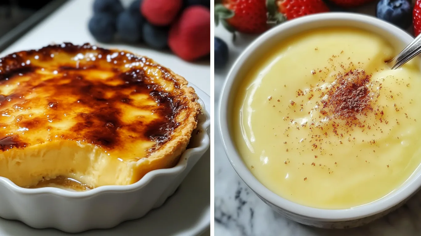 difference between creme brulee and custard