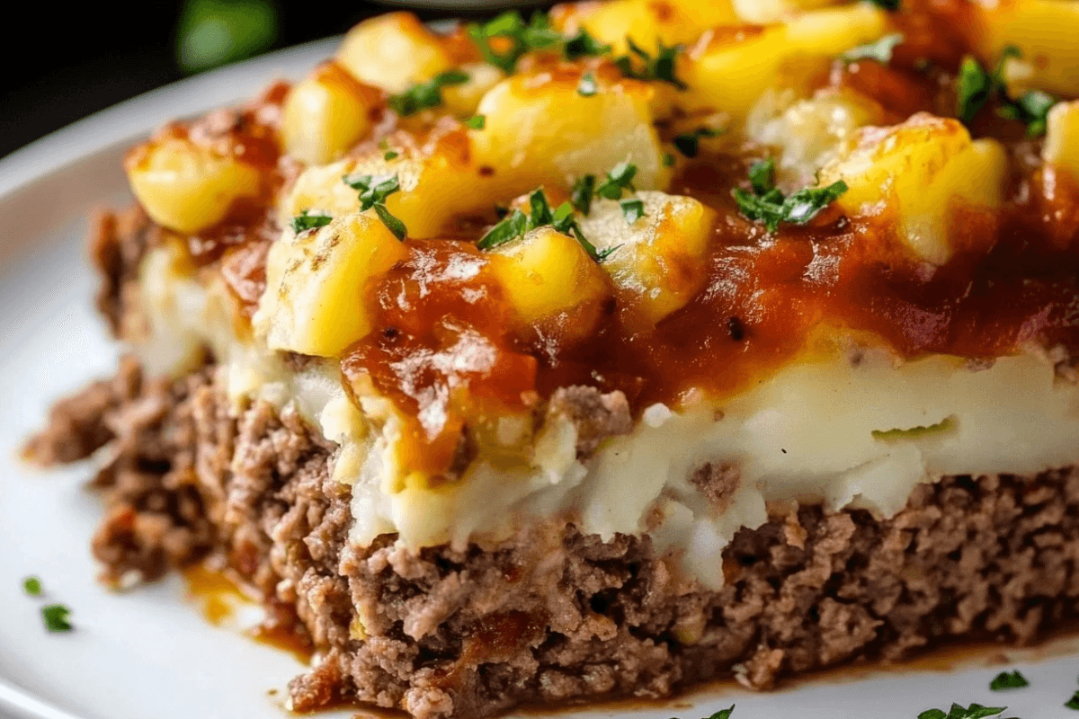 cowboy meatloaf and potato casserole