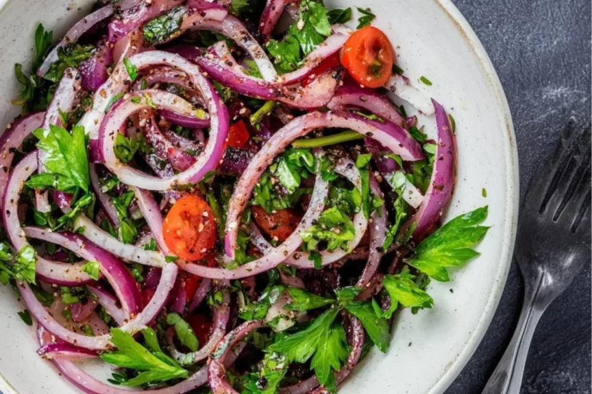 how to prep salad onion