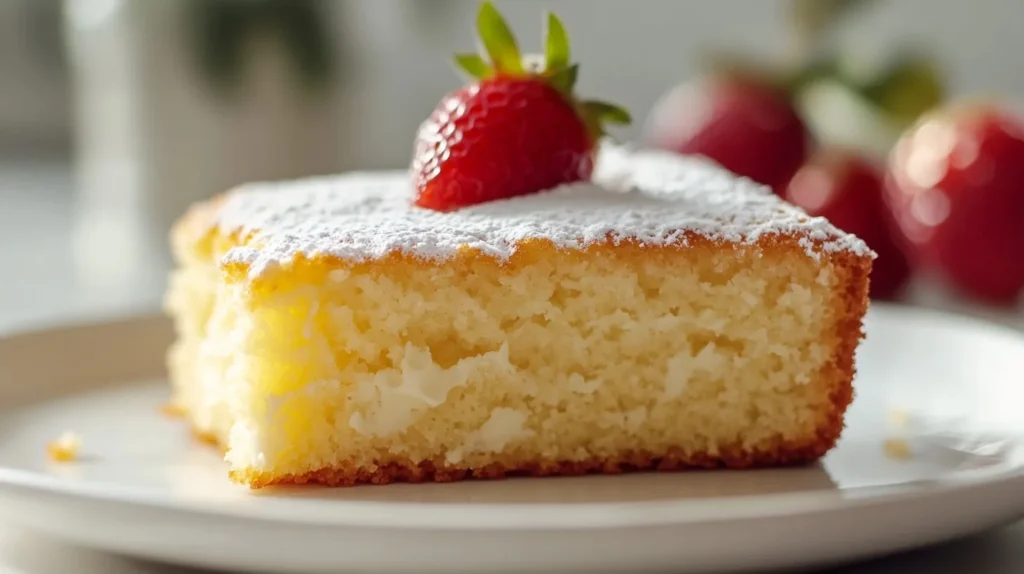 kefir sheet cake serving