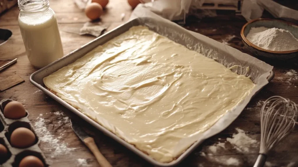 kefir sheet cake preparation