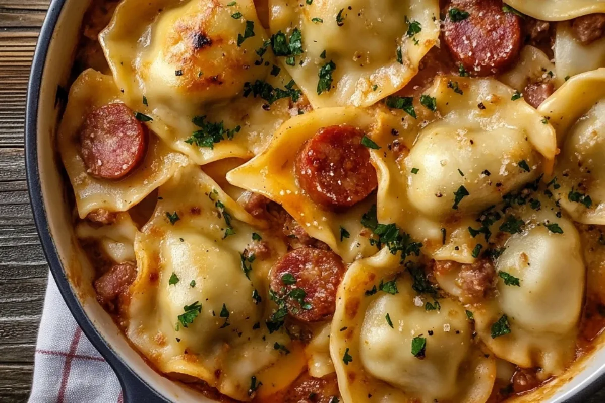 Pierogi Casserole with Kielbasa - v2